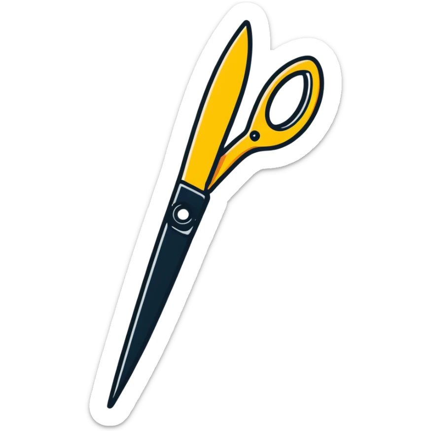 Two scissors sticker
