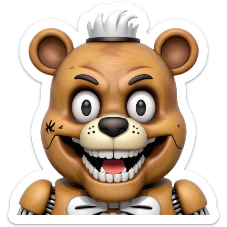 The head of Freddy Fazbear of five nights at Freddy sticker