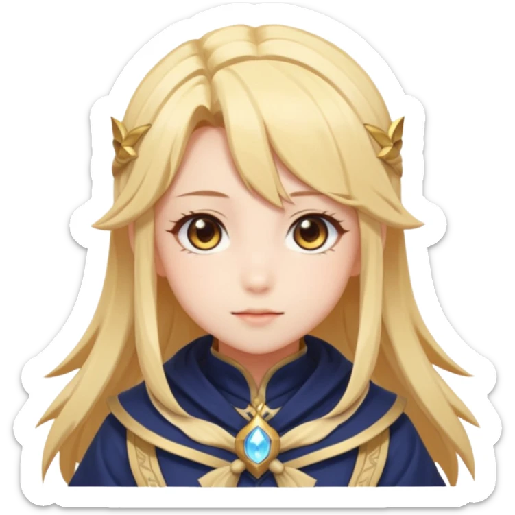 Cute Lumine from Genshin Impact in Photorealistic Hoyoverse Anime Style  sticker