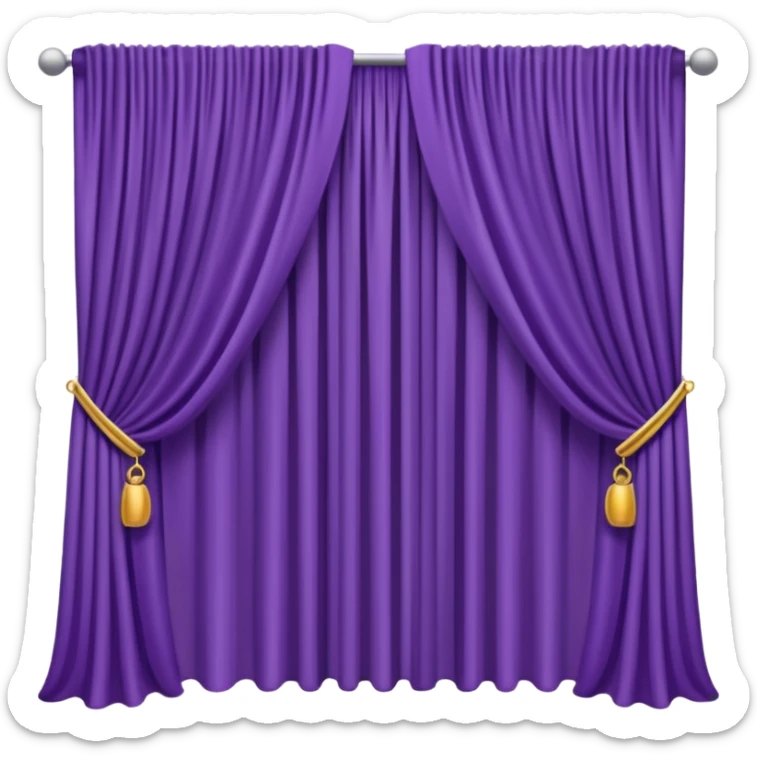 purple curtains open modern sticker