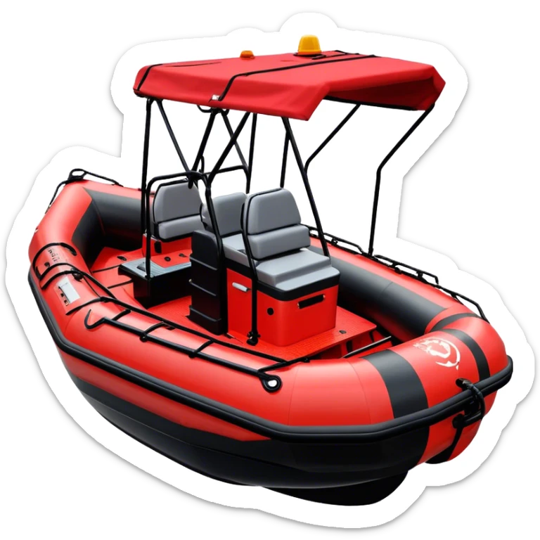 Rescue Boat - Zodiac Pro 850 (Model Year: 2022) (Iconic colour: Red and black) sticker