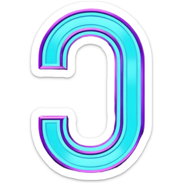 futuristic glowing neon “10 out of 10” sign, purple and cyan glow, dark background sticker