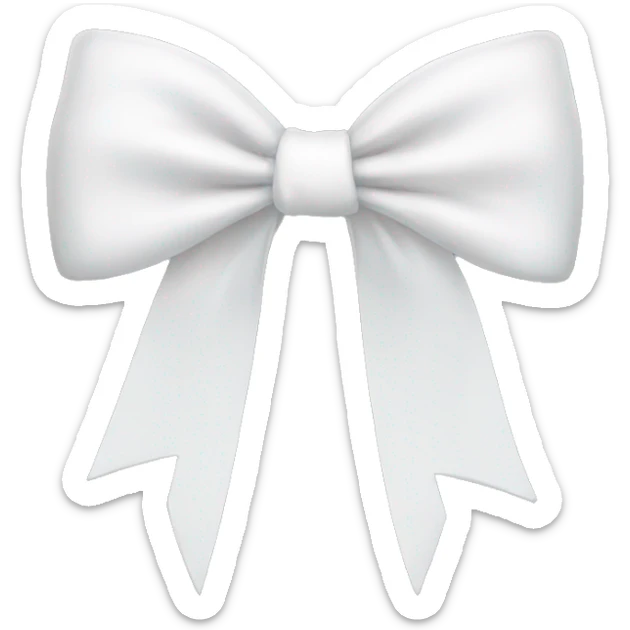 White bow sticker