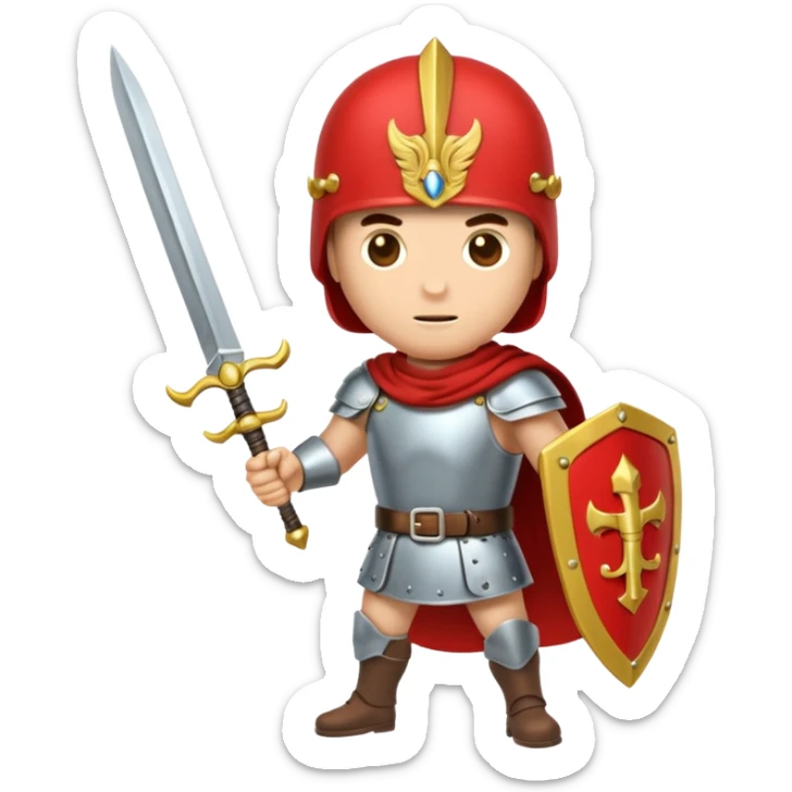 emoji de soldado romano alto y fuerte cuerpo entero sticker