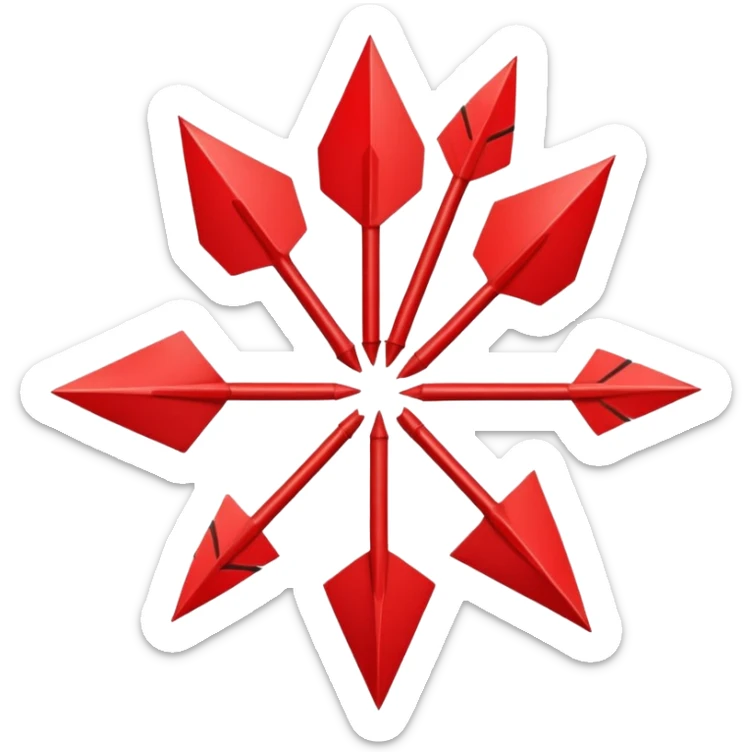 Six arrows it is stmbol of CHP that political party of turkey sticker