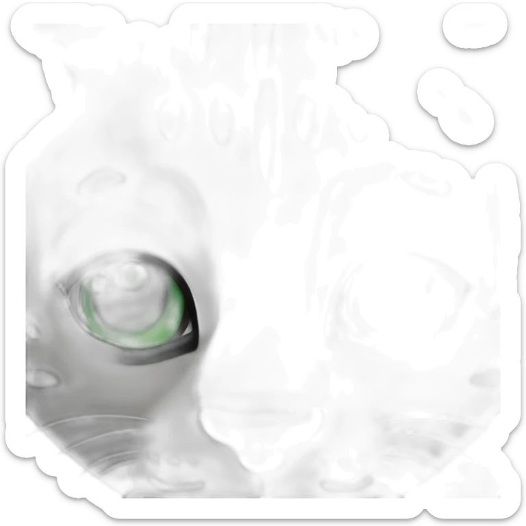 make an emoji of an animal black panther with green eyes sticker