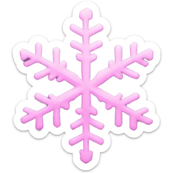 Pink snowflake sticker