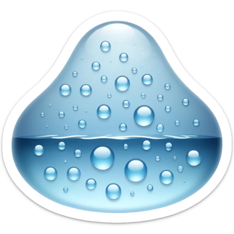 a close-up of a glass surface covered with small water droplets and light fog, as if from steam or humidity — some droplets sliding down slowly — soft reflections and blurred transparency give a realistic misty look — clean, glossy design with gentle lighting sticker