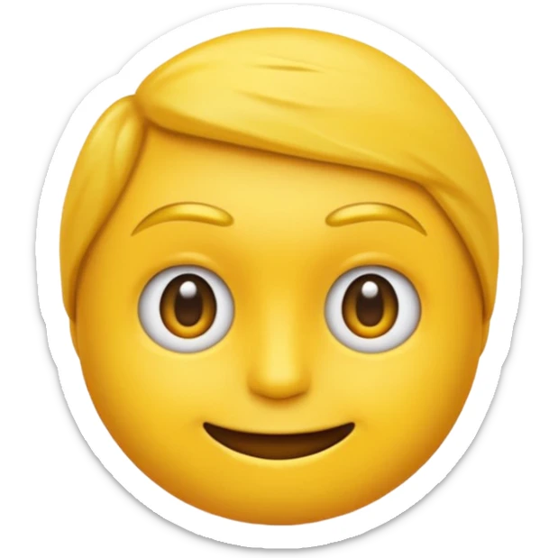 Emoji jaune qui se croque le doigt en regardant vers la droite sticker