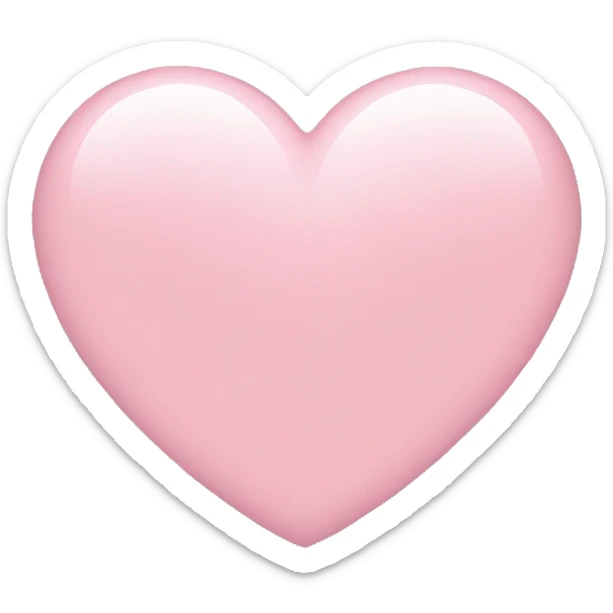 light pink heart sticker