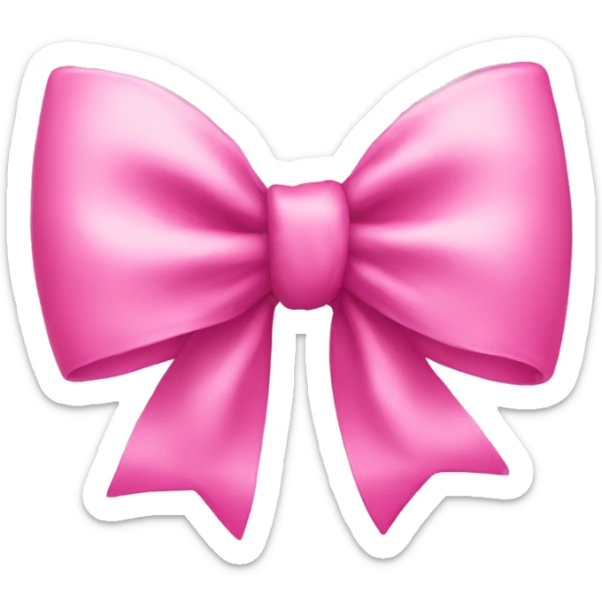 Pink bow sticker