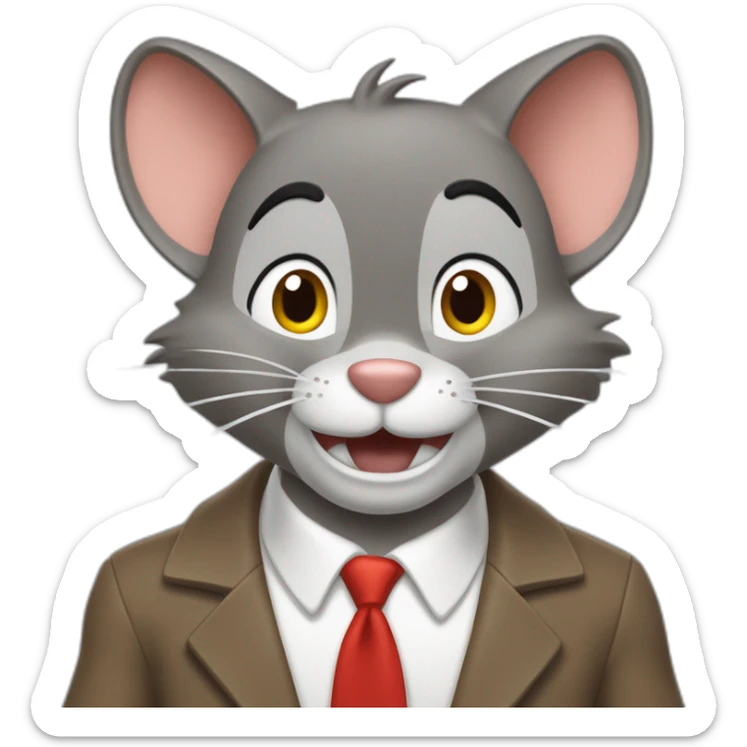 Jerry de tom et Jerry qui fait un coeur sticker