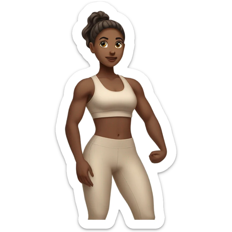 Gym beige life girl  sticker