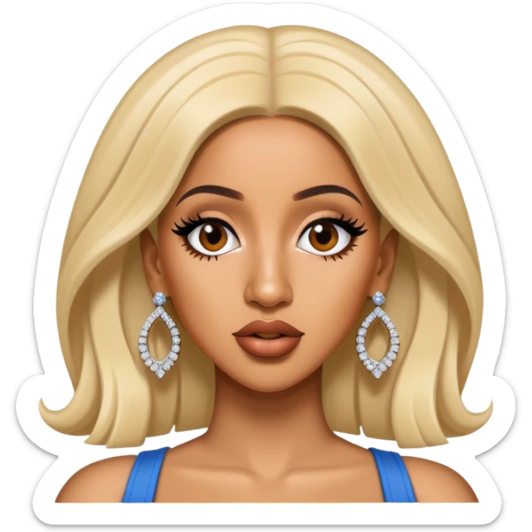 ultra realistic cardi b sticker