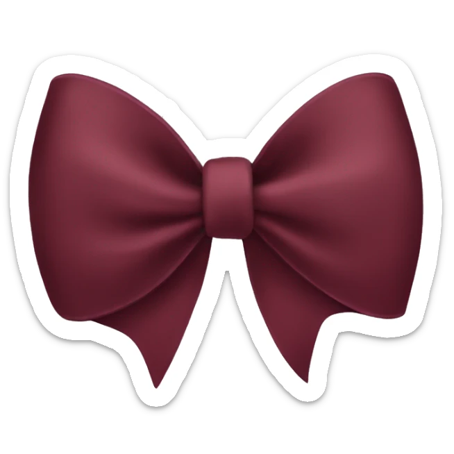 Burgundy bow sticker
