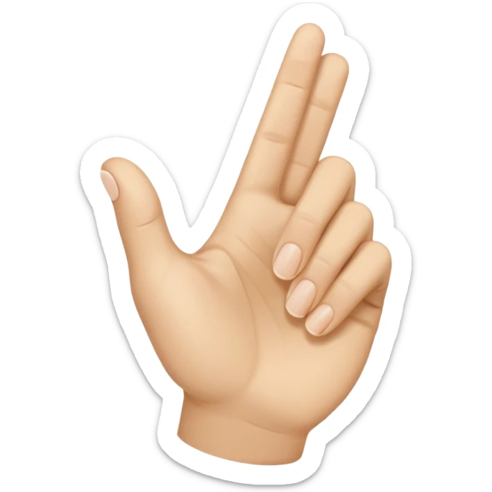 Side view of a hand with the index finger and thumb touching together as if clapping. 🤏🤏🤏 sticker