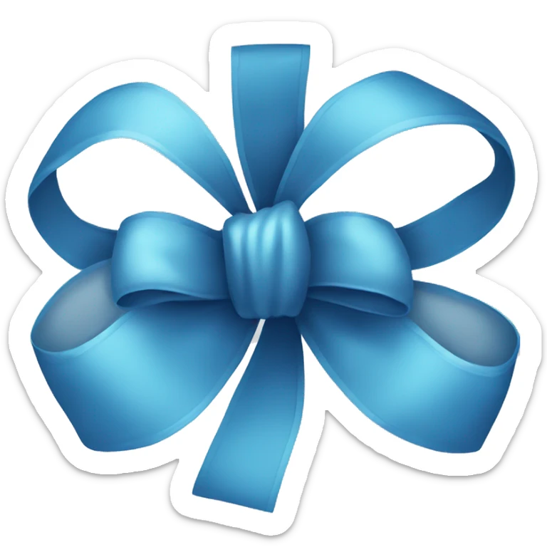 blue bow sticker