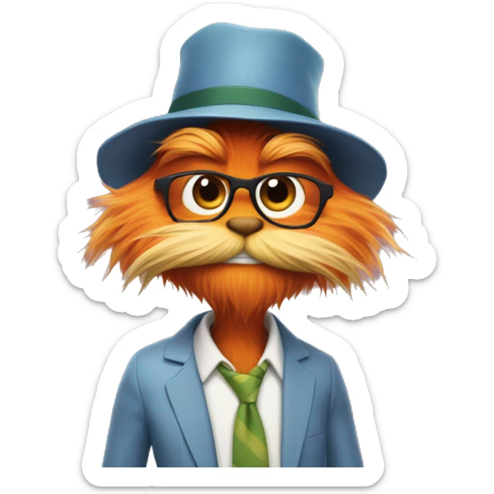 Preppy Lorax  sticker