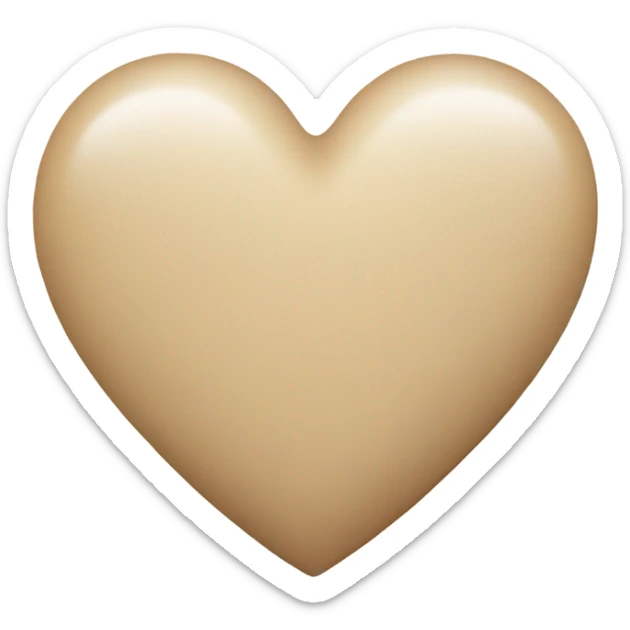 Beige Heart  sticker
