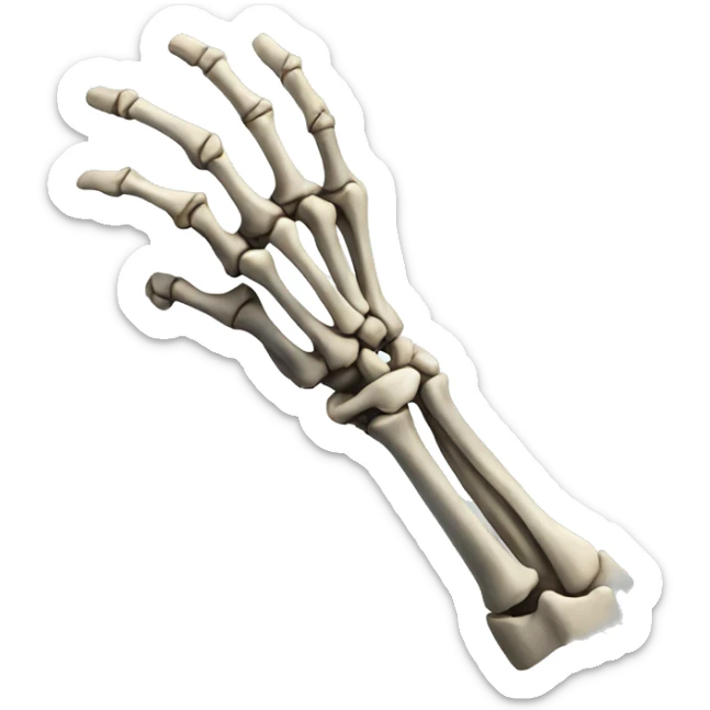 Skeleton arm sticker