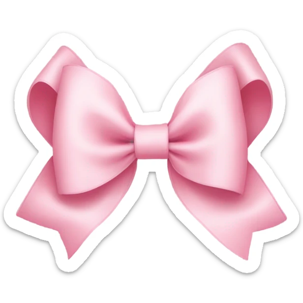 light pink bow on light pink bow sticker