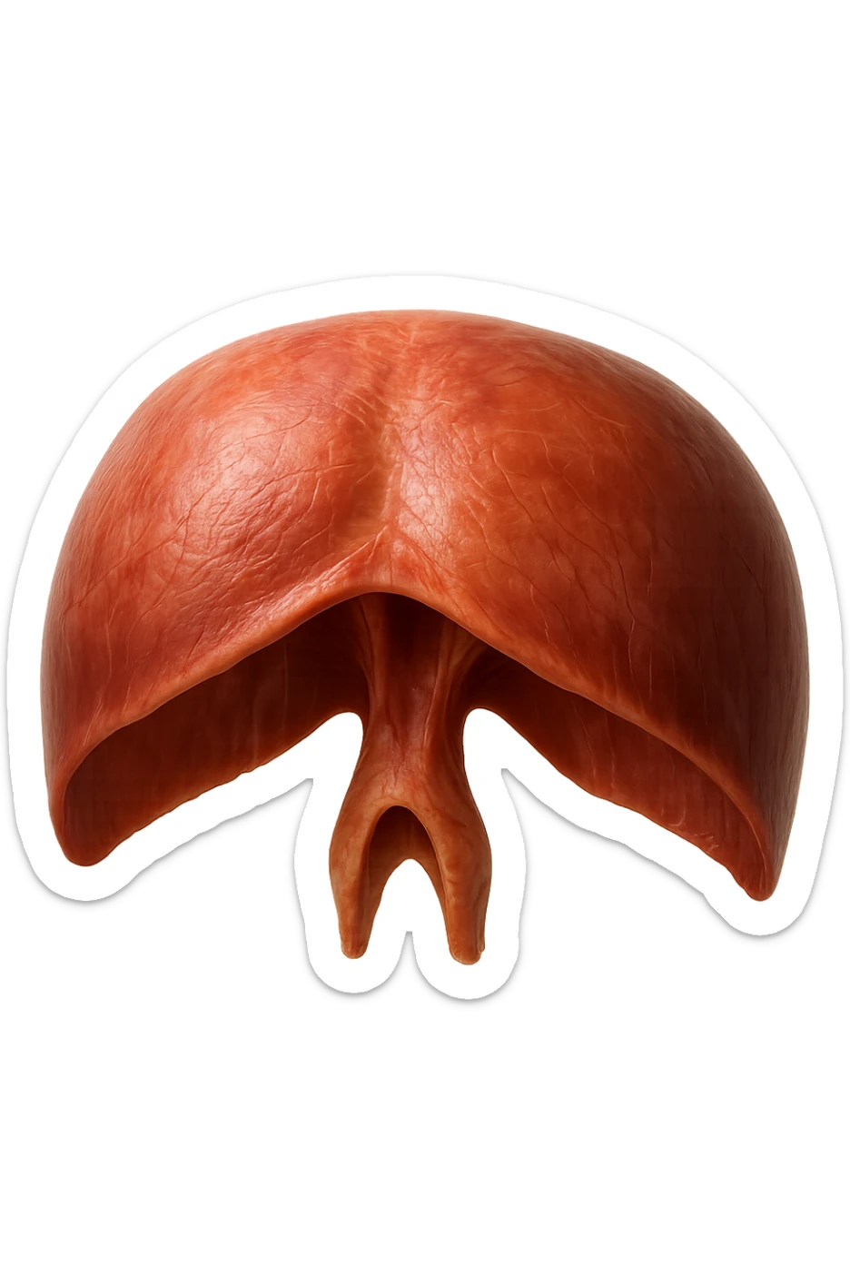 diaframma umano anatomico, iperrealistico 4k, isolato su sfondo bianco sticker