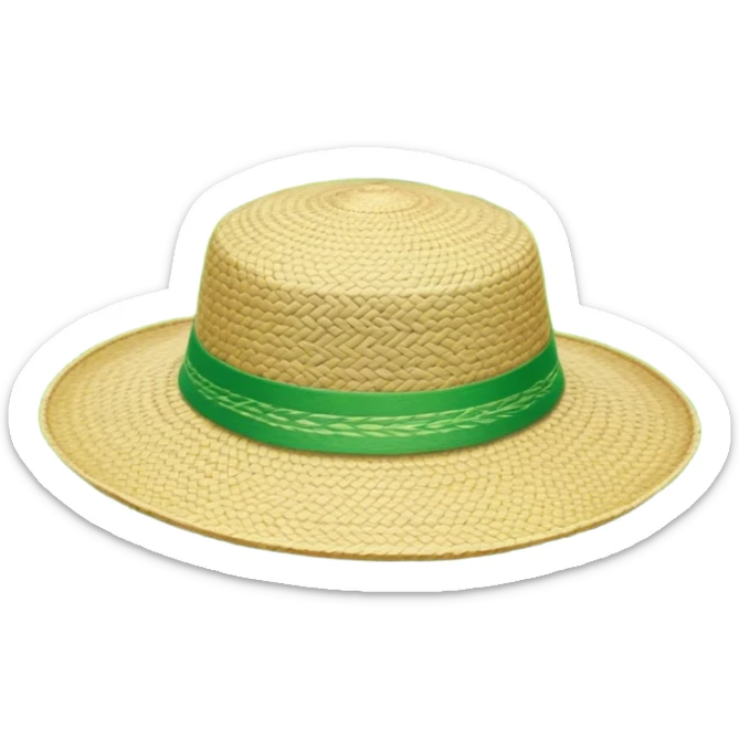 Cinematic Realistic image of a traditional rice farmer's hat, crafted from woven natural fibers with delicate texture details, set against a lush backdrop of vibrant green rice paddies under gentle, early morning light that evokes rural tradition. sticker
