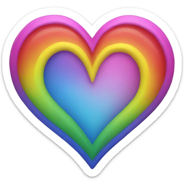 Rainbow Heart sticker