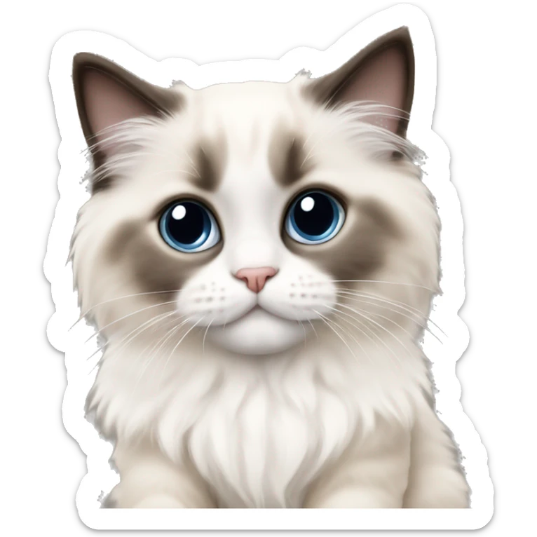Ragdoll kitten sitting sticker