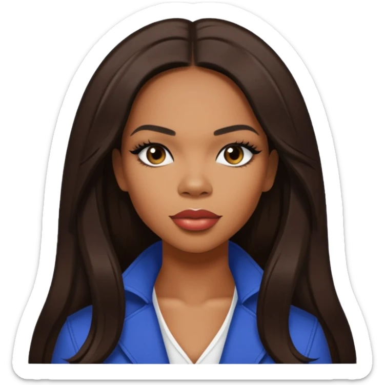 Tenitra Michelle Williams, R&B Singer from Destiny's Child with long dark brown hair, medium dark skin sticker