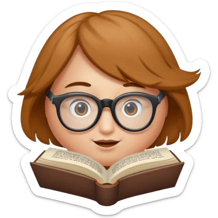 écureuil savant, air de génie, lunettes, toque, tenant une plume et un livre ouvert sticker