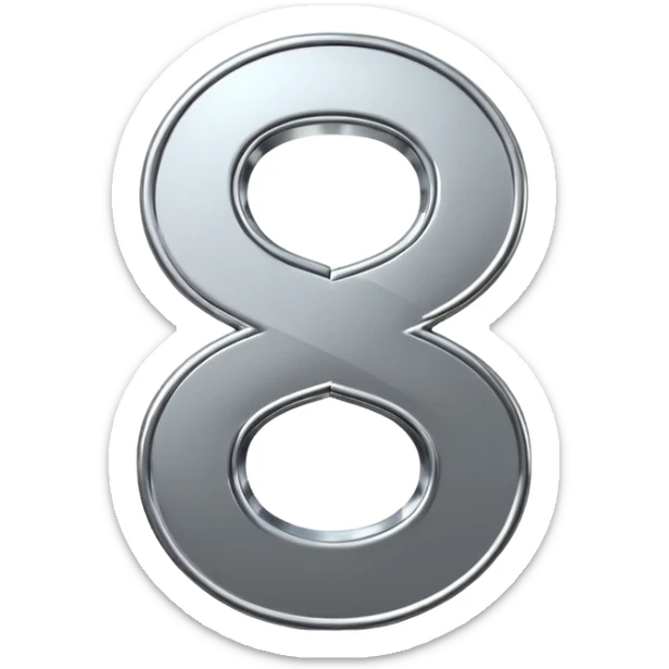 A double dollar sign emoji made of polished silver chrome, smooth metallic surface, glossy reflections, luxury swag vibe, minimal iOS emoji style, centered on white background sticker