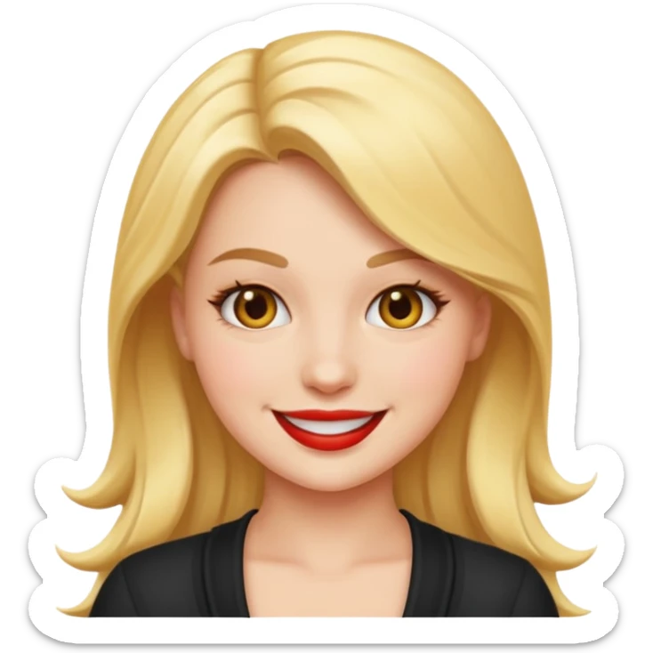 “Emoji girl, femme fatale sticker