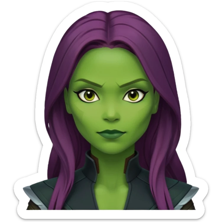 gamora from Guardians of the Galaxy movie sticker