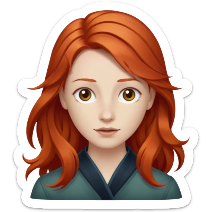 Chappell Roan, is an American singer and songwriter from Missouri. Working with collaborator Dan Nigro, the majority of her music is inspired by 1980s synth-pop copper red hair long sticker