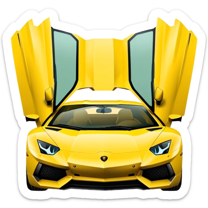 Lamborghini Aventador - Lamborghini (Model Year: 2021) (Iconic colour: Yellow) sticker