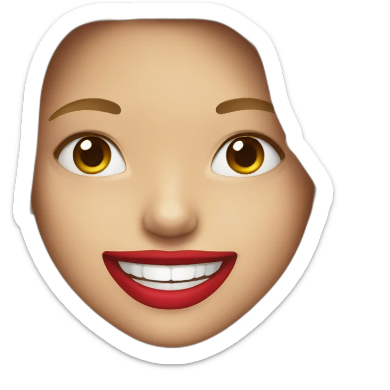 big smile with red lips sticker