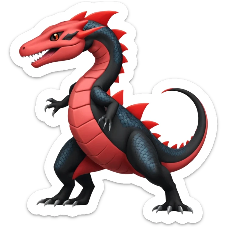 Salandit-Salazzle-Salamence-hybrid-fusion (full body) sticker