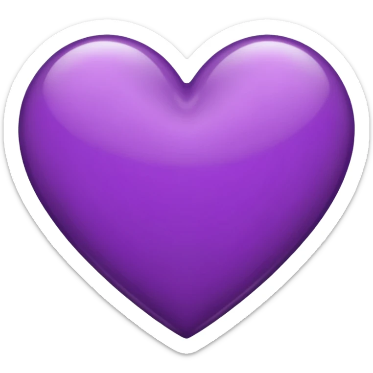 Heart emoji with mix of black and purple colour sticker