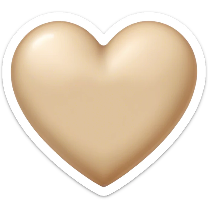 Beige heart  sticker