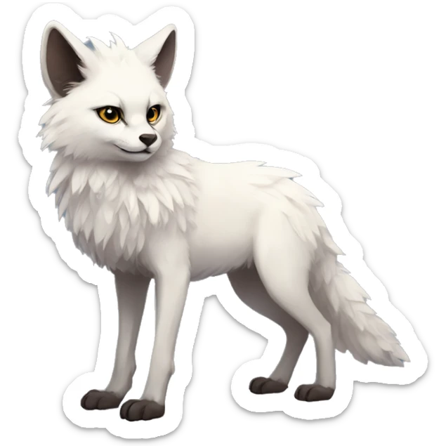 Modern Realistic Rare Fantasy Fluffy Vernid-Trico-species by LiLaiRa, full body sticker
