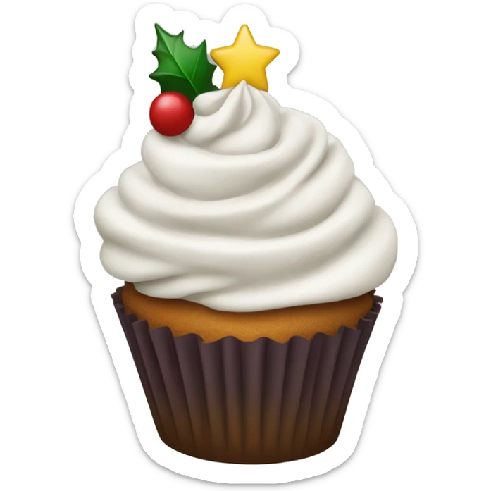 A Christmas cupcake  sticker