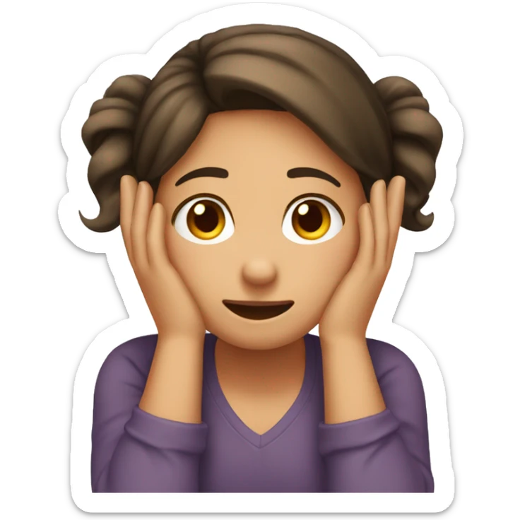 Emoji of a girl who had their hands covering their ears sticker
