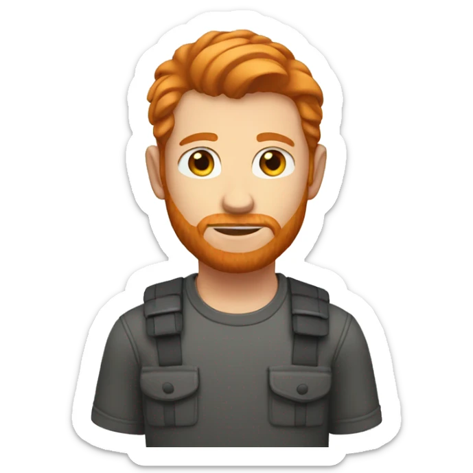 straigh ginger hair sticker