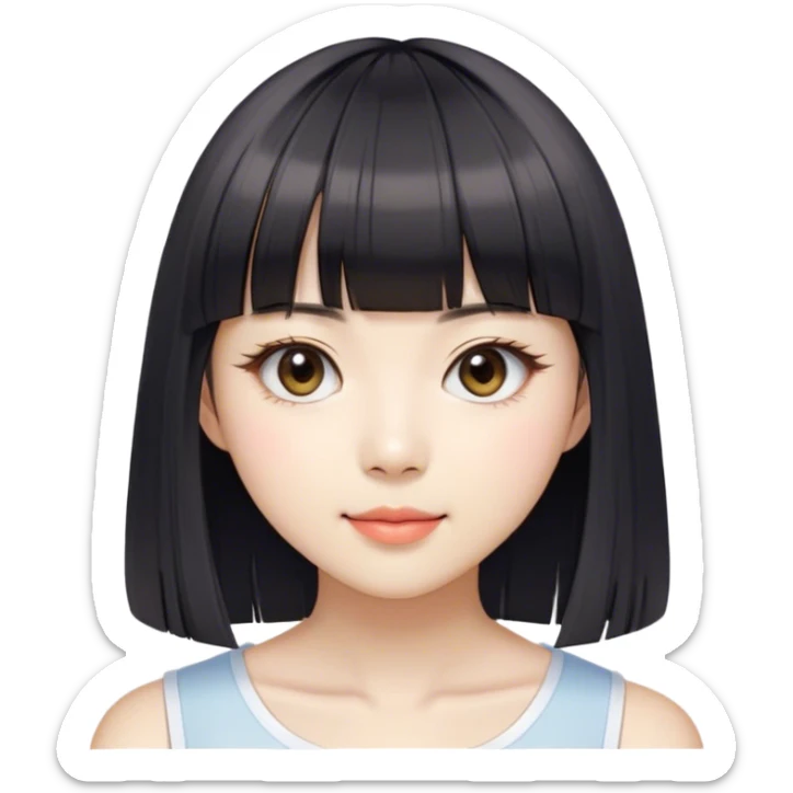 i was born in 1997. A 27 year old taiwanese girl now with see-through blunt bangs, hair is longer than shoulder level. An INFJ with slight smile and hidden double eyelid.  sticker