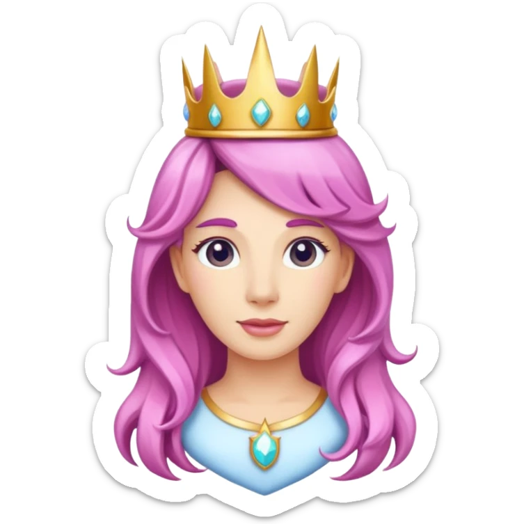 Magical unicorn mother of three children with a queen’s crown￼ sticker