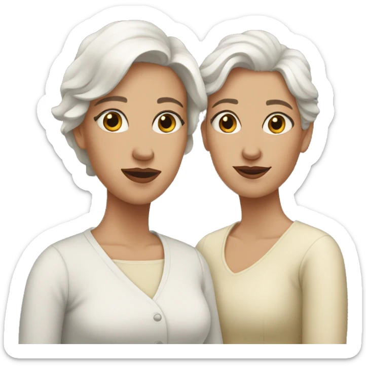 Three white sisters  sticker