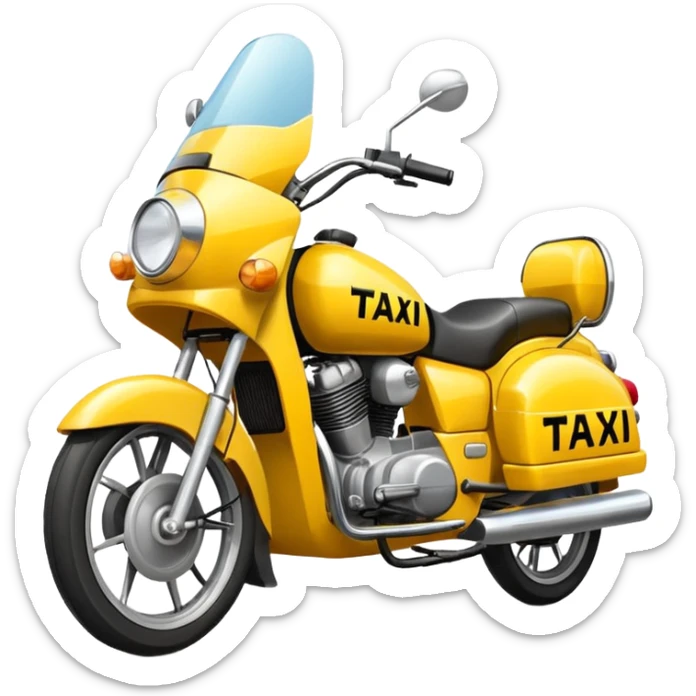 Un taxi que sea una moto y que ponga taxi y que sea una moto sticker