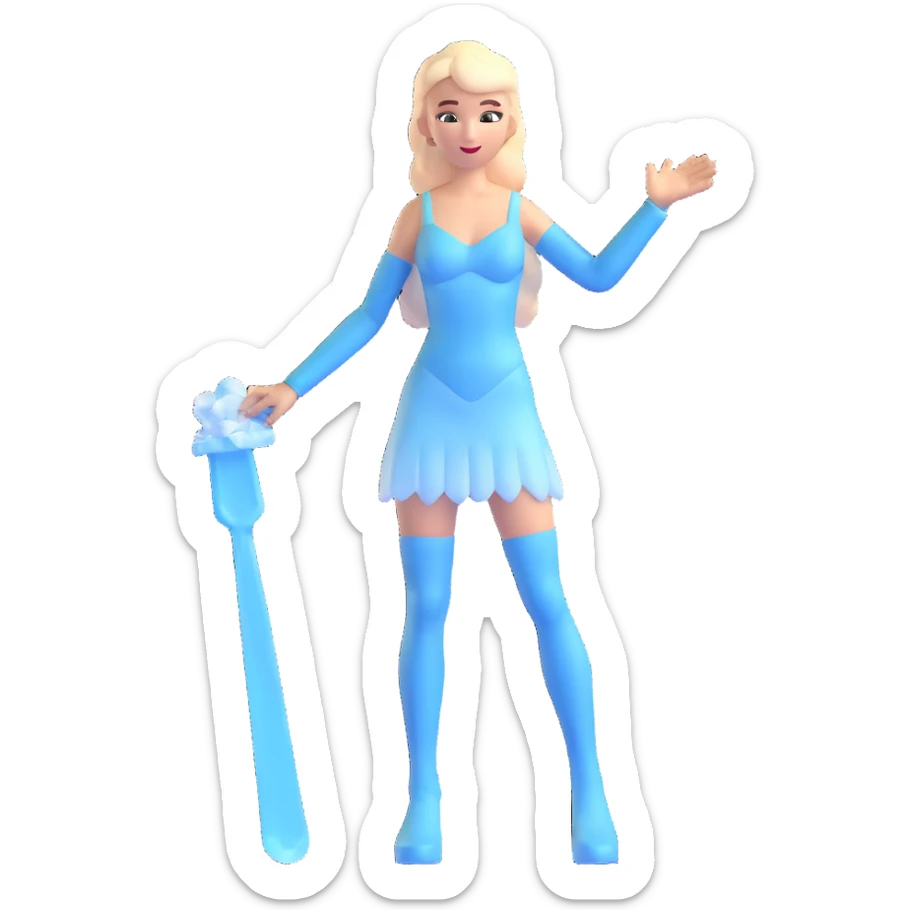 ice woman standing sticker