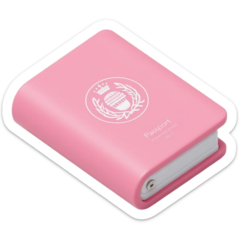pink passport sticker